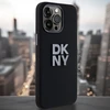DKNY DKHCP16LSMCBSK Apple iPhone 16 Pro 6.3″ juodos spalvos kietas dėklas Liquid Silicone Metal Logo