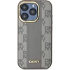 DKNY DKHMP14XPCPVSLE Apple iPhone 14 Pro Max 6.7″ beige kietas dėklas Leather Checkered Mono Pattern MagSafe