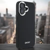 DKNY DKHMP16SPSCMCLK Apple iPhone 16 6.1″ juodos spalvos kietas dėklas Plain Sidabrinis Logo MagSafe