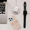 DKNY DKHMP16XHRHSEP Apple iPhone 16 Pro Max 6.9″ rožinės spalvos kietas dėklas Repeat Texture Pattern With Stripe