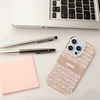 DKNY DKHMP16XHRHSEP Apple iPhone 16 Pro Max 6.9″ rožinės spalvos kietas dėklas Repeat Texture Pattern With Stripe