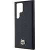 DKNY DKHMS24LPSHRPSK S24 Ultra S928 juodos spalvos kietas dėklas Leather Pattern Metal Logo MagSafe