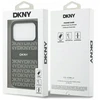 Dėklas DKNY Repeat Texture Pattern with Tonal Stripe skirtas Apple iPhone 17 Pro Max juodos spalvos