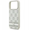 Dėklas DKNY Checkered with Printed Stripes for iPhone 17 Pro beiige
