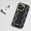 DKNY DKHMP13LPCPVSLK Apple iPhone 13 Pro 13 6.1″ juodos spalvos kietas dėklas Leather Checkered Mono Pattern MagSafe
