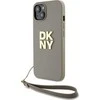 Dėklas DKNY DKHCP15SPBSWSE Apple iPhone 15 / 14 / 13 6.1″ beige hardcase with Wrist Strap and Stock Logo