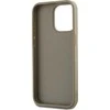 DKNY DKHCP15XPBSWSE Apple iPhone 15 Pro Max 6.7" smėlio spalvos kietas dėklas su riešo dirželiu ir standartiniu logotipu.