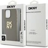 DKNY DKHCP15XPBSWSE Apple iPhone 15 Pro Max 6.7" smėlio spalvos kietas dėklas su riešo dirželiu ir standartiniu logotipu.