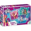 Dodo Dėlionė 3w1 "MY LITTLE PONY" 3 UKŁADANKI W JEDNYM KOLOROWE UKŁADANKI