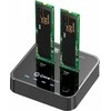 CoreParts USB3.2 Type C (10 Gbps) SATA M.2 SSD klonavimo stotelė, prijungimo stotelė su klonavimo funkcija