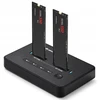 „Qoltec 52366 M.2 NVMe SSD“ prijungimo stotelė | PCIe | USB-C | 20 Gb/s | DUAL 2 x 8 TB | Klonavimas neprisijungus