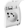Vieno paviršiaus montuojamas lizdas su įžeminimu, sklendė VIPLAST KOALA Baltas IP44 161-01