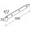 Domax Lankstas vartams 82042, 1.3 cm x 3.5 cm, 40 cm, 0.4 cm juoda