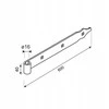 Domax Tvirtinimo detalė durims/vartams 1.6 cm x 4 cm, 60 cm, juoda