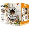 DOMO DO736F Fondue 1500 W valdymo lemputė, 8 medinės fondiu šakutės, balta