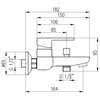 Maišytuvas praustuvui Domoletti BATH LEVER MIXER DVT454.5/1