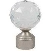 Karnizo antgaliai DOMOLETTI CRYSTAL, sidabro, Ø19 mm, 2 vnt.
