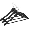 Domoletti RUBBER COATED HANGER LSR013C Juodas 3PCS