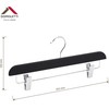 Domoletti RUBBER COATED HANGER LSR023 Juodas 2 PCS