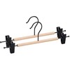 Domoletti METAL HANGER WOOD ROUND BAR Juodas 2PCS