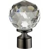 Karnizo antgalis DOMOLETTI CRYSTAL KULA, titano, Ø19 mm