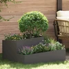 Sodo vazonas Juoda 80 x 80 x 50 cm Šaltai valcuotas plienas