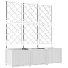 Sodo vazonas 3 vnt. Balta 120 x 40 x 143 cm PP