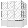 Sodo vazonas 5 vnt. Balta 120 x 120 x 143 cm PP