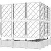 Sodo vazonas 5 vnt. Balta 120 x 120 x 125,5 cm PP