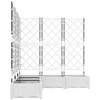 Sodo vazonas 5 vnt. Balta 120 x 120 x 125,5 cm PP