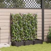 Sodo vazonas 3 pcs Ruda 120 x 40 x 125,5 cm Plienas