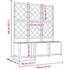 Sodo vazonas 3 vnt. Juoda 120 x 40 x 143 cm PP