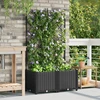 Sodo vazonas 2 vnt. Juoda 80 x 40 x 143 cm PP