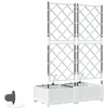 Sodo vazonas 2 pcs Balta Plienas