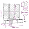 Sodo vazonas 3 vnt. Ruda 120 x 40 x 126 cm PP