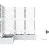 Sodo vazonas 5 vnt. Balta 120 x 120 x 126 cm PP