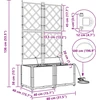 Sodo vazonas 2 pcs Juoda Plienas