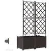 Sodo vazonas 2 vnt. Ruda 80 x 40 x 142 cm PP
