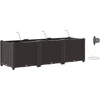 Sodo vazonas 3 vnt. Ruda 120 x 40 x 37,5 cm PP