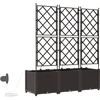 Sodo vazonas 3 vnt. Ruda 120 x 40 x 142 cm PP