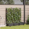 Sodo vazonas 3 vnt. Juoda 120 x 40 x 126 cm PP