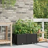 Sodo vazonas 2 vnt. Juoda 80 x 40 x 37,5 cm PP