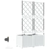 Sodo vazonas 2 pcs Balta Plienas