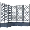 Sodo vazonas 5 pcs Pilka 120 x 120 x 125,5 cm Plienas