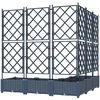 Sodo vazonas 5 pcs Pilka 120 x 120 x 125,5 cm Plienas