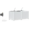Sodo vazonas 2 vnt. Balta 80 x 40 x 37,5 cm PP
