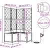 Sodo vazonas 3 pcs Ruda Plienas