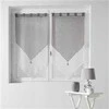 Douceur d`Interieur Užuolaidos svetainei trumpos DUO, su petnešėlėmis, voile, su kutais, 2 vnt.