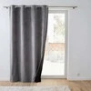 Douceur Dinterieur Interjero dizainas Termo užuolaidos su kilpomis VELVET, dvigubas mikropluošto vilnos sluoksnis, 140 x 260 cm