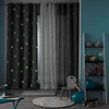 Douceur Dinterieur Interjero dizaino užuolaidos su kilpomis ir tamsoje šviečiančiomis žvaigždėmis FLUO NIGHT